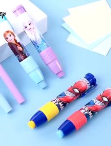 AOR Pemadam Pensil Jenis Pen (Cute Refillable Eraser) Pemadam Picit Sekolah Kartun Murid Tadika Alat Tulis Mechanical Retractable Pencil Rubber Press Correction Tool School Stationery Kids Supplies 学生文具 BA