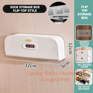 Wall-Mounted Storage Box | Underwear & Sock Storage | DrawerorFlip-TopStyleOrganizer|Rainbow Culture