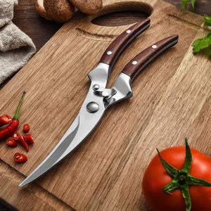 Dev Olang Powerful Kitchen Chicken Bone Scissor Steel Handle Chicken Goose Fish Scissor Hollow Handle Chicken Scissor Stainless Steel Multifunctional Scissor
