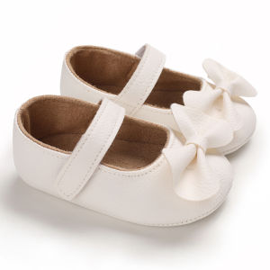 White Newborn Baby Shoes Non-slip Rubber Soles Girl Sandals Casual Elegant Princess Shoes Breathable Babys First Walking Shoes