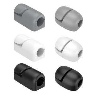 5 cái kẹp cáp tổ chức Dây cáp máy tính để bàn cơ sở quản lý chốt móc Silicone thực tế dây nguồn kẹp tổ chức