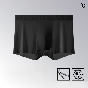 10A Grade Cordyceps Antibacterial Ice Silk Cool Mens Underwear  Breathable Comfort  Protects Private Health