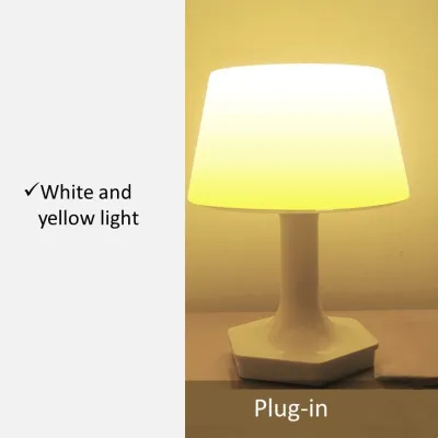 Lampu Tidur LED 3 Warna Lampu Kamar Tidur Remote Control Lampu Meja Belajar USB Lampu Meja LED 1200mAh