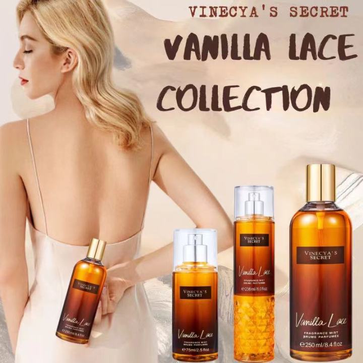 COD Hot Sale Vinecya's Secret Perfume Vanilla Lace Fragrance Mist 75ML  236ML 250ML Perfume Longlasting For Men And Women Lazada PH