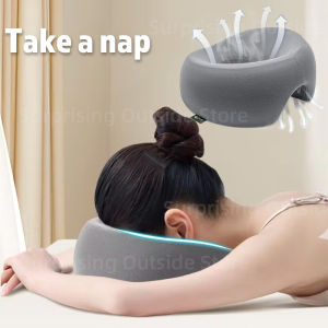 Ergonomics Lying Down Pillow Memory Foam Breathable Head Support Pillow Snap Body Massage Face Rest Pillow for Beauty Salon