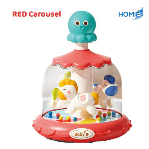 Press & Spin Carousel Baby Fun Toy | Rotating Merry-Go-Round Sensory Early Learning Educational Toys