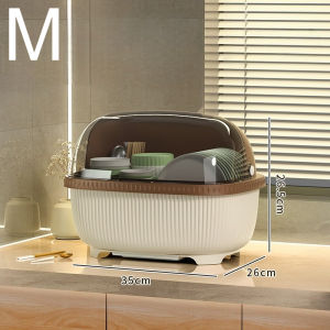 Kitchen Dish Rack with Dustproof Insectproof Cover Bowl and Chopsticks Storage Box Kitchen Utensil