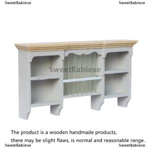 [COD] SweetBabiese บ้านตุ๊กตา1 12ชั้นวางของไม้1ชิ้นตู้แขวนผนังเฟอร์นิเจอร์ขนาดเล็กสำหรับตกแต่งบ้านตุ๊กตาห้องรับประทานอาหาร