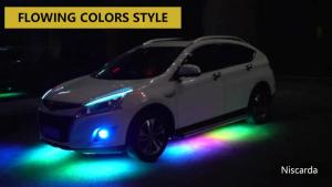 【New Start Scan】Car Underglow Light App+Remote Waterproof Flexible Strip LED Underbody Lights Car Led Decoration LightMild and effective