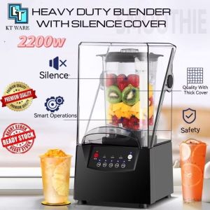 KT WARE Commercial High Speed Quiet Blender Silent Noise Reduced Sound Proof Cover Ice Blended Smoothies Fruit Juice