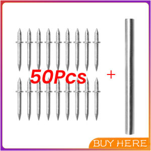 BUY HERE ตะปูสองหัว ไร้รอยต่อ พร้อมปลอกเกลียว แข็งแรงสูง กันสนิม สําหรับยึดไม้ โลหะ 100/50 ชิ้น Double Head Nails