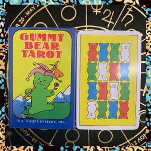 Gummy Bear Cute Tarot Card Deck | Small Size 9x6cm | 78 Sheets Tarot Cards | Electronic Guide book | Divination Cards English Version