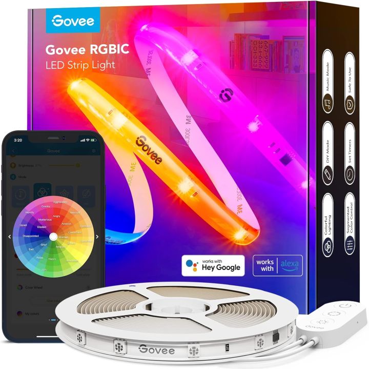 Govee RGBIC Pro LED Strip Lights, 32.8ft Color Changing Smart LED