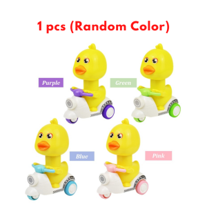 730 Baby Children Yellow Duck Cartoon Mini Toy Motorcycle Toy Inertia One Push Motor Vehicles Educational Development Toy