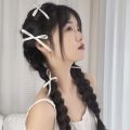 8/6PCS Bowknot Hair Clips Cute Girl Colorful Silk Ribbon Bang Clip Fashion Korean Elegent Ribbon Bow Hairpin INS Y2K Sweet Girl Headwear. 