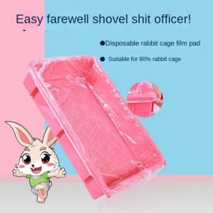 GTRBFDS 10pcs Transparent Rabbit Cage Tray Mat Thick Elastic Pet Tray Cover Durable Disposable Bird Cage Tray for Dog Cat