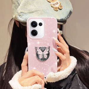 YBD Butterfly Ring Phone Case For OPPO Reno 13 5G Reno 13F Reno 13 Pro 5G Reno13 F Flash Powder IMD Soft Shell