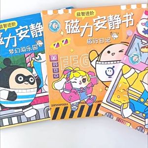 Buku Magnet Aktiviti Egg Party Magnetic Quiet Book Kids Magnetic Learning Toy Dress‑Up Activity Book