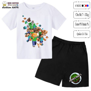 Bộ quần áo trẻ em Cotton MINE size từ 10-32kg 4 màu bộ quần áo cho bé mặc mát co dãn tốt