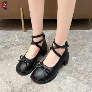 Katerina Fashion Korean Heels Black Shoes For Women #A-15