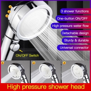 Handheld Shower Bath Heads Water Saving Shower One-Key Stop Water Massage Shower Head Flower Shower Head Bathing Suit Spa Hand Held