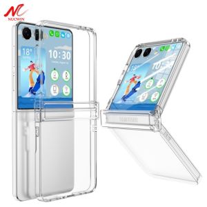 Luxury 3 in 1 Hinge Protection Case for Samsung Galaxy Z Flip 8 7 6 5 4 3 Flip7 Flip8 Transparent PC TPU Armor Shockproof Cover