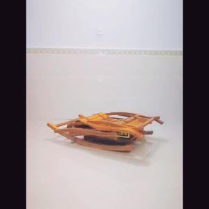 Recliner Folding Bamboo Rocking Chair Home Lunch Break Cool Chair Lazy Elderly Balcony Leisure Leisure Leisure Leisure Rattan Rocking Chair