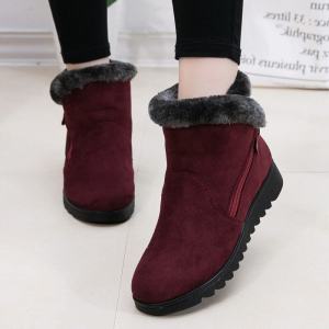 RUCHI Women Ankle Boots Winter Boots New Fashion Waterproof Wedge Platform Winter Warm Snow Boots Shoes For Female㏇0702