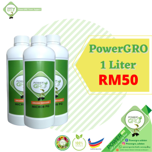 PowerGRO 1L - Nutrisi Berkuasa untuk Kebun Cili Pisang & Sayuran