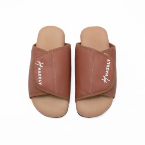 Sandal Kesehatan Diabetes Slop Velcro Super Empuk - Coklat Tua