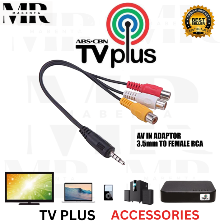 tv plus jack Mini AV Male To RCA Female M/F Audio Video