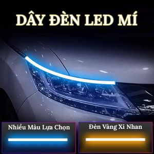 Dải dây đèn led mí dẻo 30cm 45cm 60cm lắp xi nhan chạy đuổi kiểu Audi demi cho xe máy ô tô - DC 12v chống nước