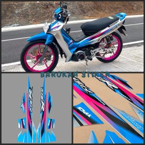 Striping Stiker Polet list motor fizr fiz r f1 zr sporty dual tone limited edition 1999 biru muda silver pink variasi berkualitas termurah
