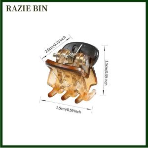 RAZIE BIN 10Pcs Lot Hair Claw Clips for Women 1.0 1.5cm Small Black Brown Transparent Plastic Mini Claws Kids Hair Styling Accessories