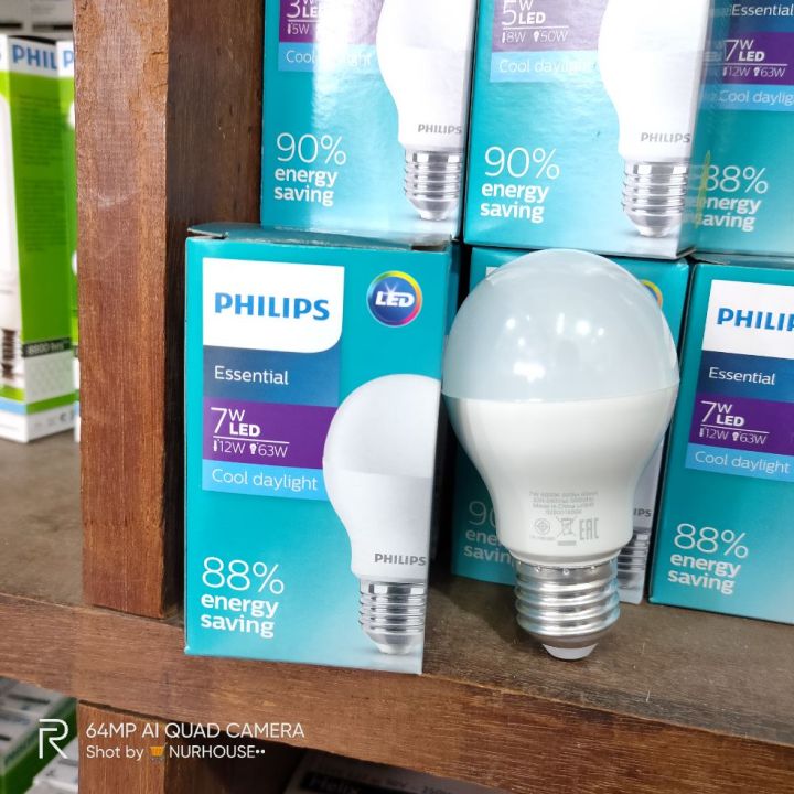 philips led 7 watt essential bohlam lampu philips