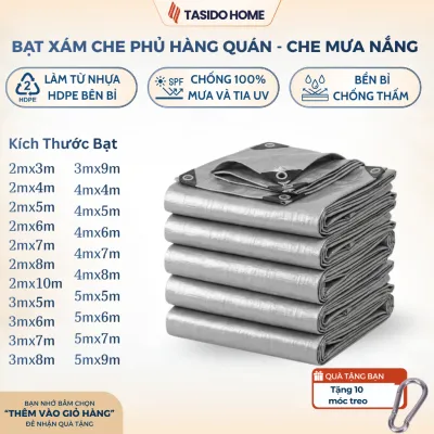 (GIÁ XƯỞNG) Bạt mái hiên che mưa bạc che nắng - Bạt chống thấm - Bạt phủ hàng Bạt siêu bền may viền đóng khoen sẵn Bạt Che Nắng Mưa Bạt Xám Chống Thấm Siêu Bền Chống Tia UV May Viền Đóng Khoen Thảm Du Lịch Dã Ngoại Ngoài Trời