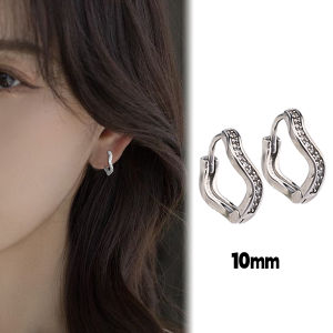 6Pcs Sparkling Rhinestone Ear Cuff Metal Ear Clips Fashion No Piercing Earring for Women Party Wedding Wear 6/8/10mm
