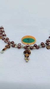 PAYET RANGKAI LEHER DIAMON MUTIARA SWAROSKY PERMATA CANGKANG RESIN PREMIUM JAHIT 0062