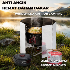 Windshield Kompor Camping Aluminium Portable Outdoor Penahan Angin Kompor