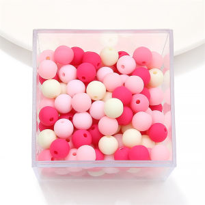 30Pcs 8mm Candy Colorful Frosted Acrylic Round Beads for Necklace Bracelet DIY Jewelry Craft Making Beads