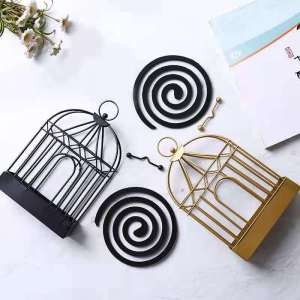 LUCAS Cute Birdcage Shape Iron Mosquito Coil Holder Mosquito Repellent Incense Rack Burner Holder