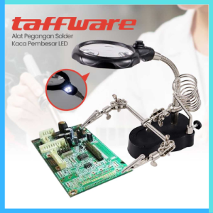COD Taffware Alat Pegangan Solder Helping Hand Kaca Pembesar LED  TE 801 / solder iron 60 watt otomatis 100w 80 watt wireles recharger / solder super panas full satu set lengkap angin murah avometer aki / solder servis hp tv tanpa kabel cas gas usb