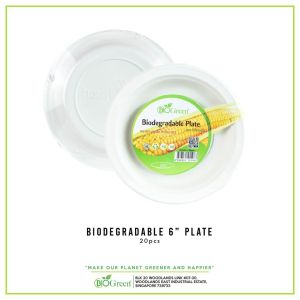 🌽BIOGreen Biodegradable Eco-friendly Disposable Tableware Plate in 4 sizes