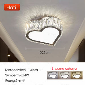 Lampu Langit-langit LED Lorong Kristal Modern Lampu Koridor Lampu Gantung Dekorasi Ruang Tamu Koridor Teras Balkon