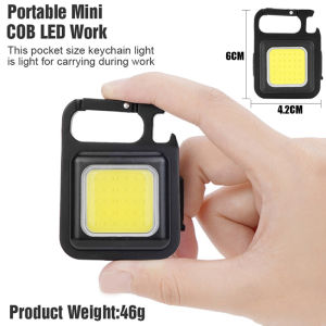 Móc Chìa Khoá Đèn Pin Đèn Led COB Mini Nam Châm Đa Năng Bỏ Túi Tiện Dụng Mang Theo Du Lịch Dã Ngoại