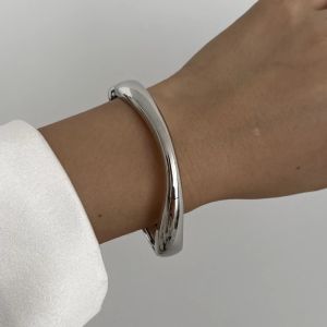 CHDHALTD 3 Styles Metal Cuff Bangles Vintage Gold Silver Punk Women Bracelet Trendy Hip Hop Geometric Spring Bangles Jewelry Gift