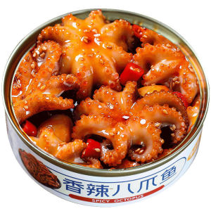 Midea อาหารทะเลรสเผ็ดกระป๋อง 100g/กระป๋อง หอยเชลล์ดอง ปลาหมึก หอยนางรม หางกุ้งก้ามกรามกระเทียม หอยเชลล์ ปลาหมึกกระป๋อง อาหารว่างอาหารทะเลกระป๋อง