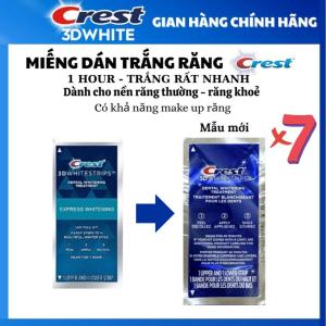 Set 7 gói miếng dán trắng răng Crest 3D White chính hãng MỸ - Liệu trình 7 ngày  Professional Glammorous Supreme Professional và 1 Hour