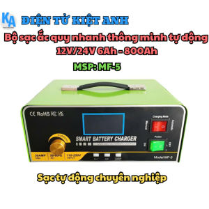 Bộ sạc ắc quy nhanh thông minh tự động 12V/24V 6Ah - 800Ah - MSP: MF-5