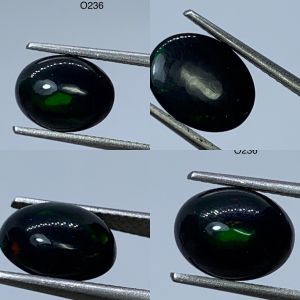 O236 แบล็คโอปอลเอธิโอเปีย black opal ethiopia อบรมควัน น้ําหนัก 1.95 กะรัต ขนาด 10.2x8x4.6 มม